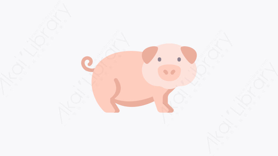 图片素材-026猪 pigmg卡通野生动物元素图标