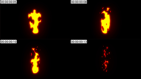 AE模板 手绘火焰元素 Hand Drawn Fire Elements Pack | After Effects 02