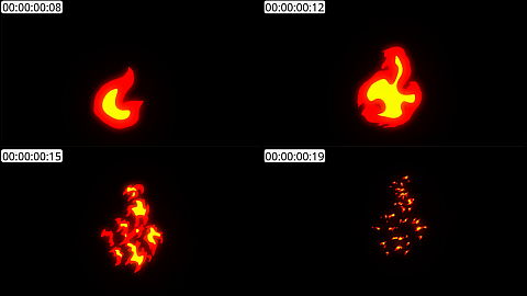 AE模板 手绘火焰元素 Fire Elements Pack 03