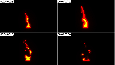 AE模板 手绘火焰元素 Fire Elements Pack 08