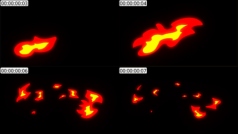 AE模板 手绘火焰元素 Fire Elements Pack 10
