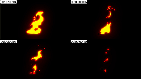 AE模板 手绘火焰元素 Hand Drawn Fire Elements Pack | After Effects 10