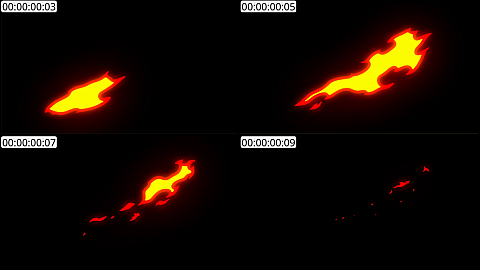 AE模板 手绘火焰元素 Hand Drawn Fire Elements Pack | After Effects 12