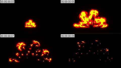 AE模板 手绘火焰元素 Fire Elements Pack 12