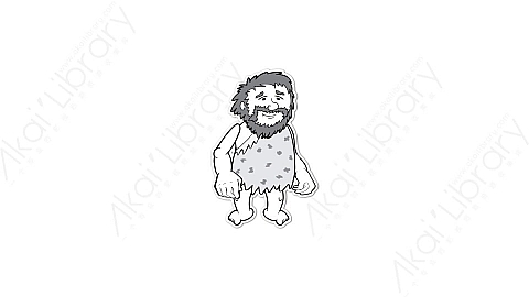 AE模板-caveman normal 1 draw卡通MG手绘野人穴居人动作表情白板动画