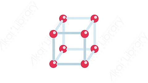 AE模板-MG扁平医疗元素图标Cube molecule立方分子