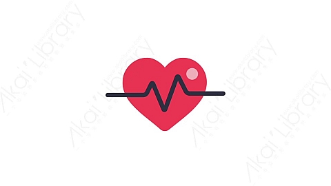 AE模板-MG扁平医疗元素图标Heartbeat心脏心率