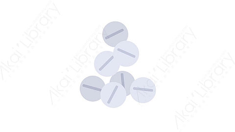 AE模板-MG扁平医疗元素图标Medications (one)药片