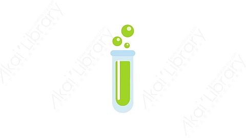 AE模板-MG扁平医疗元素图标Test tube (green)绿色试管