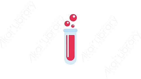 AE模板-MG扁平医疗元素图标Test tube (red)红色试管