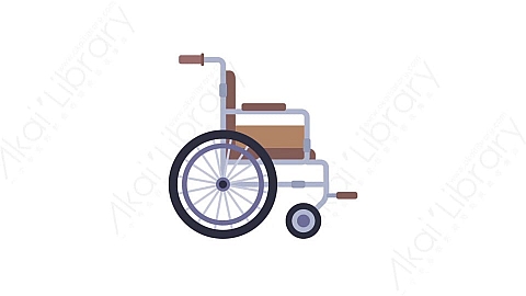 AE模板-MG扁平医疗元素图标Wheelchair轮椅