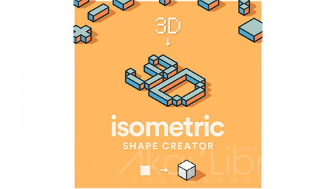 PS动作-三维等轴测形状生成器3D Isometric Shape Creator