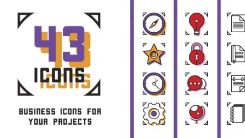 AE模板-43个动画商业图标-43 Animated Business Icons