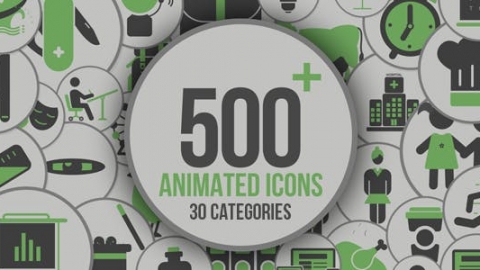 AE模板-动画图标500+-Animated Icons 500+