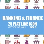 AE模板-银行和金融-平面动画图标-Banking And Finance – Flat Animation Icons