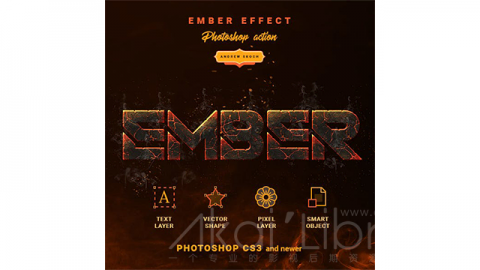 PS动作-余烬效果Ember Effect – Photoshop Action