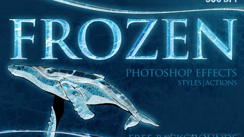 PS动作-冰冻的效果FROZEN Photoshop Effects+Action