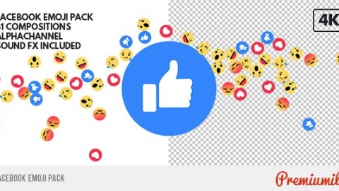 AE模板-Facebook表情包-Facebook Emoji Pack