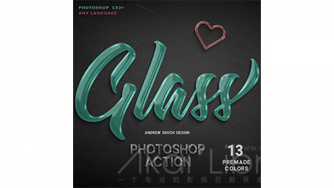 PS动作-玻璃Glass Photoshop Action