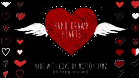 AE模板-手绘心-Hand Drawn Hearts