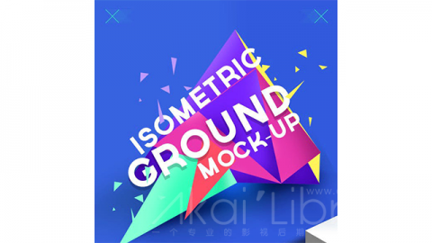 PS动作-等距地面模型Isometric Ground Mock-UP Actions