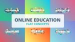 AE模板-在线教育-排版平面概念-Online Education – Typography Flat Concept