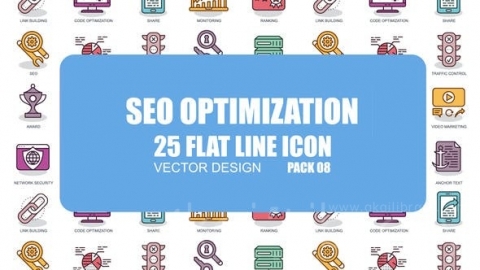 AE模板-搜索引擎优化-平面动画图标-SEO Optimization – Flat Animation Icons