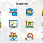 AE模板-购物-平面动画图标-Shopping – Flat Animated Icons