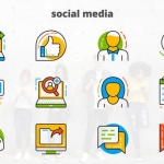AE模板-社交媒体-平面动画图标-Social Media – Flat Animated Icons