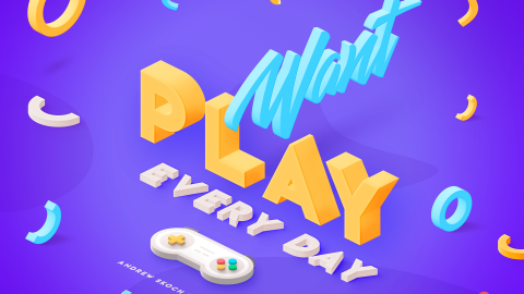 PSD模板-充满活力的3D文本效果8
