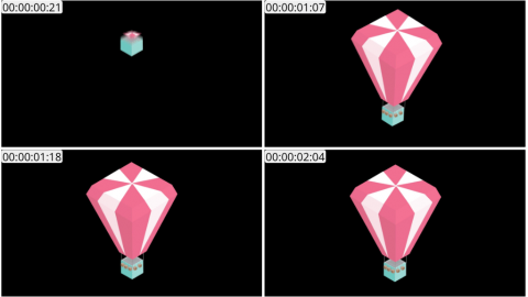AE模板 热气球等距图标 Lopo   Isometric Explainer Kit Icons 00003 Balloon