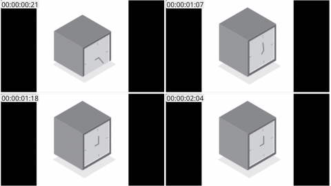 AE模板 大钟等距图标 Lopo   Isometric Explainer Kit Icons 00006 Big Clock