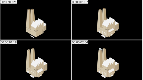 AE模板 工厂 Lopo   Isometric Explainer Kit Icons Buildings 00019 Factory 01