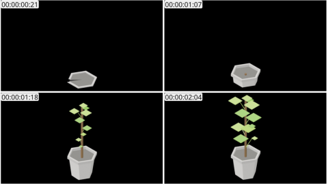 AE模板 盆栽等距图标 Lopo   Isometric Explainer Kit Icons 00022 Bushes 01