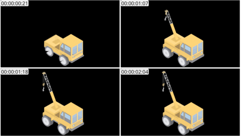AE模板 起重机等距图标 Lopo   Isometric Explainer Kit Icons 00042 Crane2
