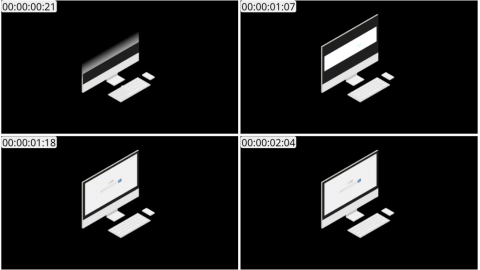 AE模板 iMac电脑等距图标 Lopo   Isometric Explainer Kit Icons 00056 iMac 3