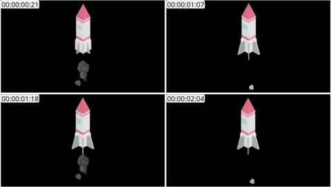 AE模板 火箭等距图标 Lopo   Isometric Explainer Kit Icons 00071 Missile2