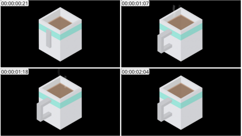 AE模板 马克杯水杯等距图标 Lopo   Isometric Explainer Kit Icons 00074 Mug2
