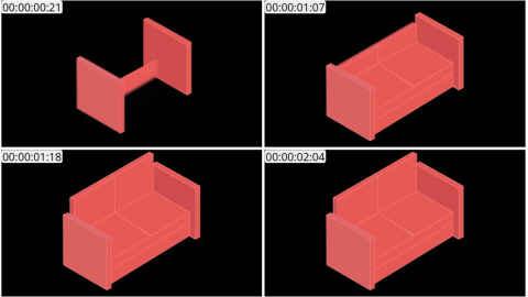 AE模板 沙发等距图标 Lopo   Isometric Explainer Kit Icons 00089 Sofa