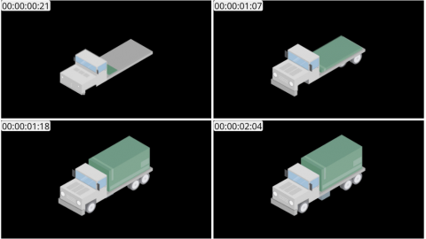 AE模板 卡车等距图标 Lopo   Isometric Explainer Kit Icons 00096 Truck 1