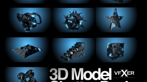 E3D模型：10个破碎模型包WIN MAC+使用教程