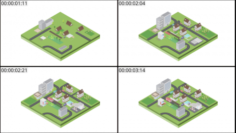 AE模板 城市等距场景 Lopo   Isometric Explainer Kit Scenes 16   City 02
