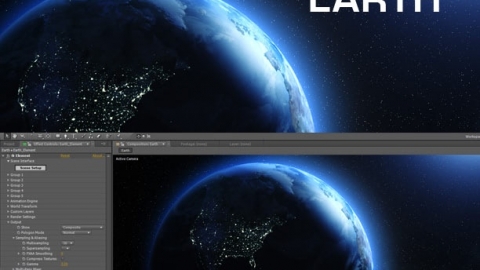 E3D模型：1个地球模型Free Earth Project WIN MAC+使用教程