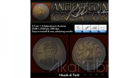 PS动作-古钱币制作工具包Ancient Coin Creator Kit