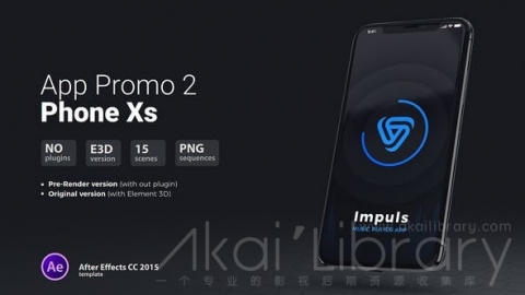 AE模板 应用程序促销 App Promo 2  Phone Xs