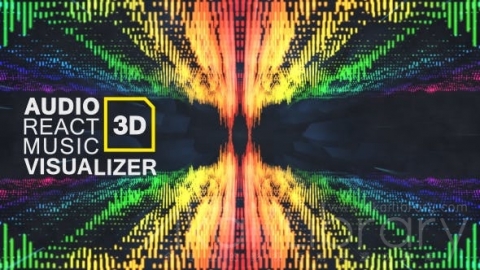 AE模板 音频反应音乐可视化器 Audio React Music Visualizer 3D