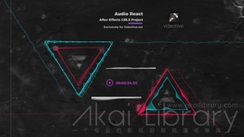 AE模板 音频反应音乐可视化器 Audio React Music Visualizer
