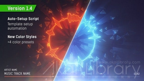 AE模板 音频频谱音乐可视化视频蜂巢 Audio Spectrum Music Visualizer Videohive