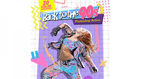 PS动作-回到90年代Back to the 90s Photoshop Action