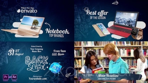 AE模板 学校广播包 Back2School Broadcast Pack